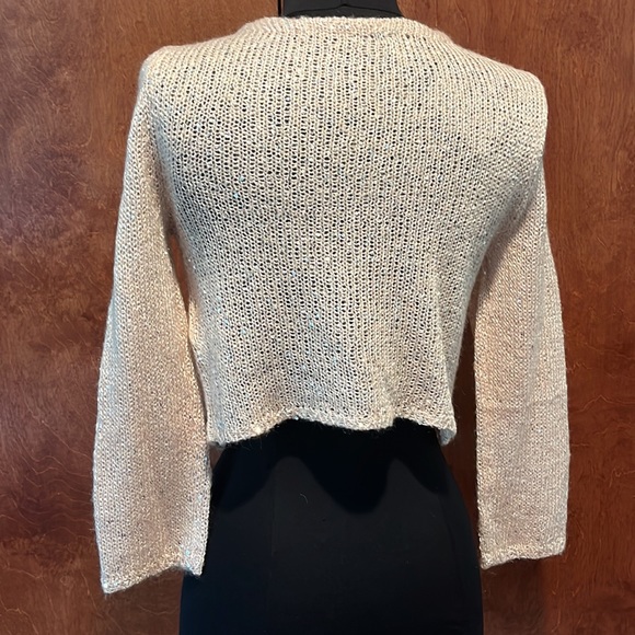 Pink cardigan, fully sequined, size 6, washable new with tag. - Picture 2 of 6